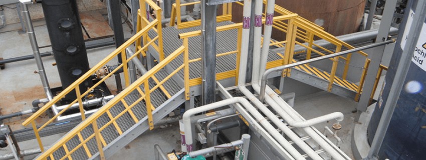 Structures PRV - Solution économique, légère et très résistante pour tout cheminement technique : escalier, passerelle, plate-forme, caillebotis, échelle...